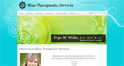Desktop Screenshot of blisstherapeutic.com
